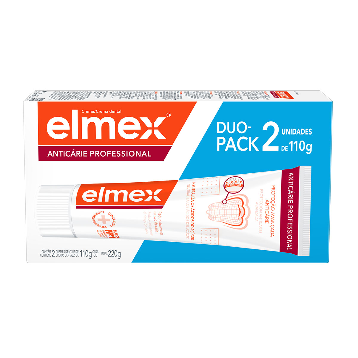 Creme Dental elmex Anticárie Professional Duo-pack 2 unidades de 110g